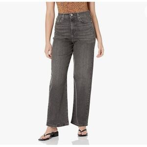 Levi Signature Gold Heritage High-Rise Loose Straight Jeans, Black Size 14 / W32